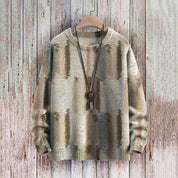 Maximilian Rutherford | Abstract Patchwork Print Sweater For Men