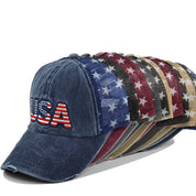 Beatrice Fontaine | Distressed American Flag Veterans Day Baseball Cap Unisex
