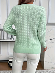 Simone Aldridge | Cable-Knit Round Neck Sweater For Women