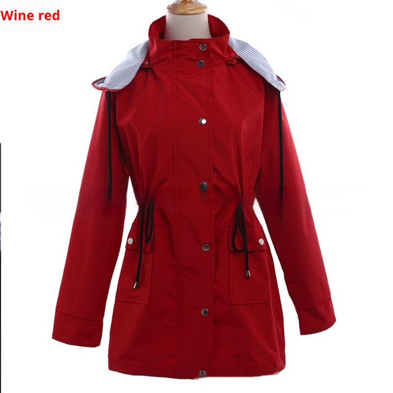 Daphne Winslow | Women's Hooded Windbreaker Raincoat
