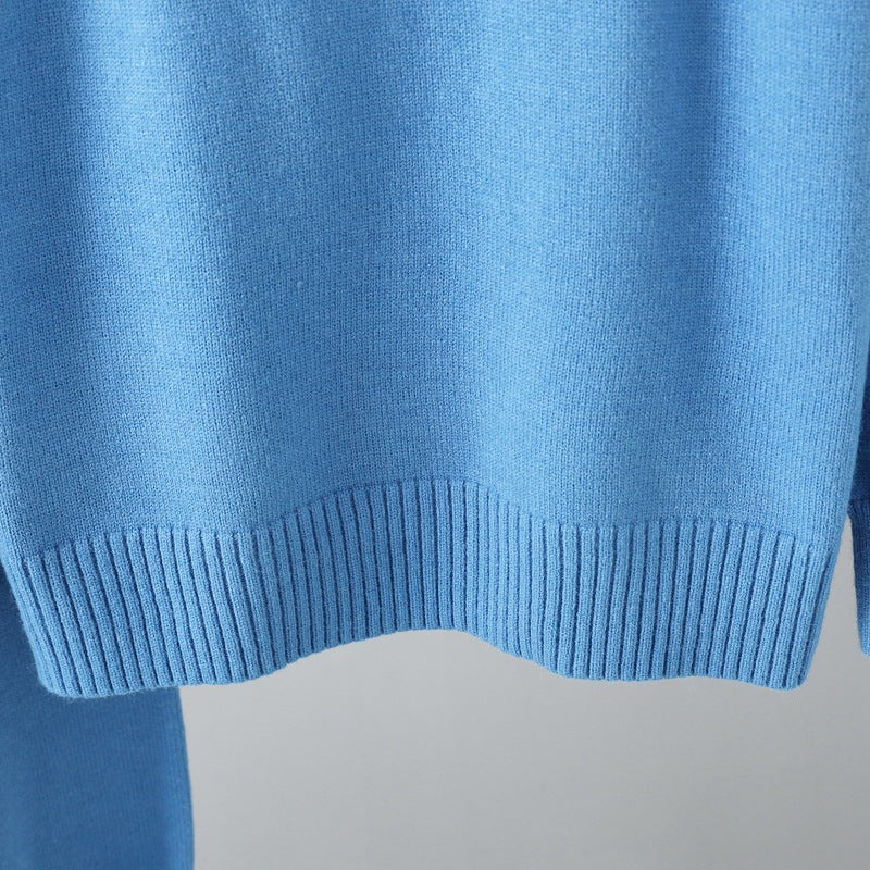 Odile Charvet | Cable-Knit Mock Neck Sweater Set For Women