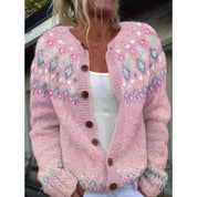 Margherita Solano | Striped Color-Block Knit Cardigan For Women