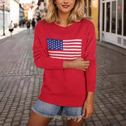 Whitney Carmichael | American Flag Knit Sweater For Women