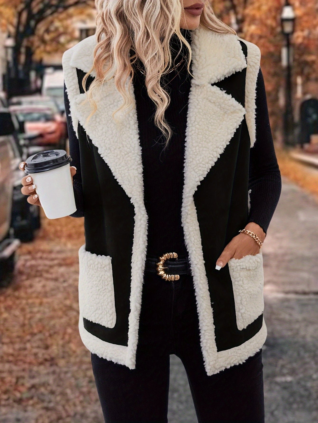 Nathalie Cassin | Shearling-Lined Suede Vest For Women