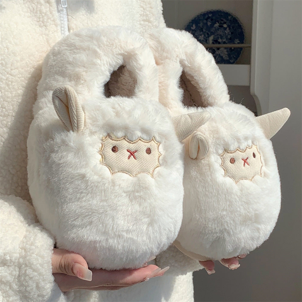 Francesca Amoretti | Cozy Sheep Plush Slippers For Women