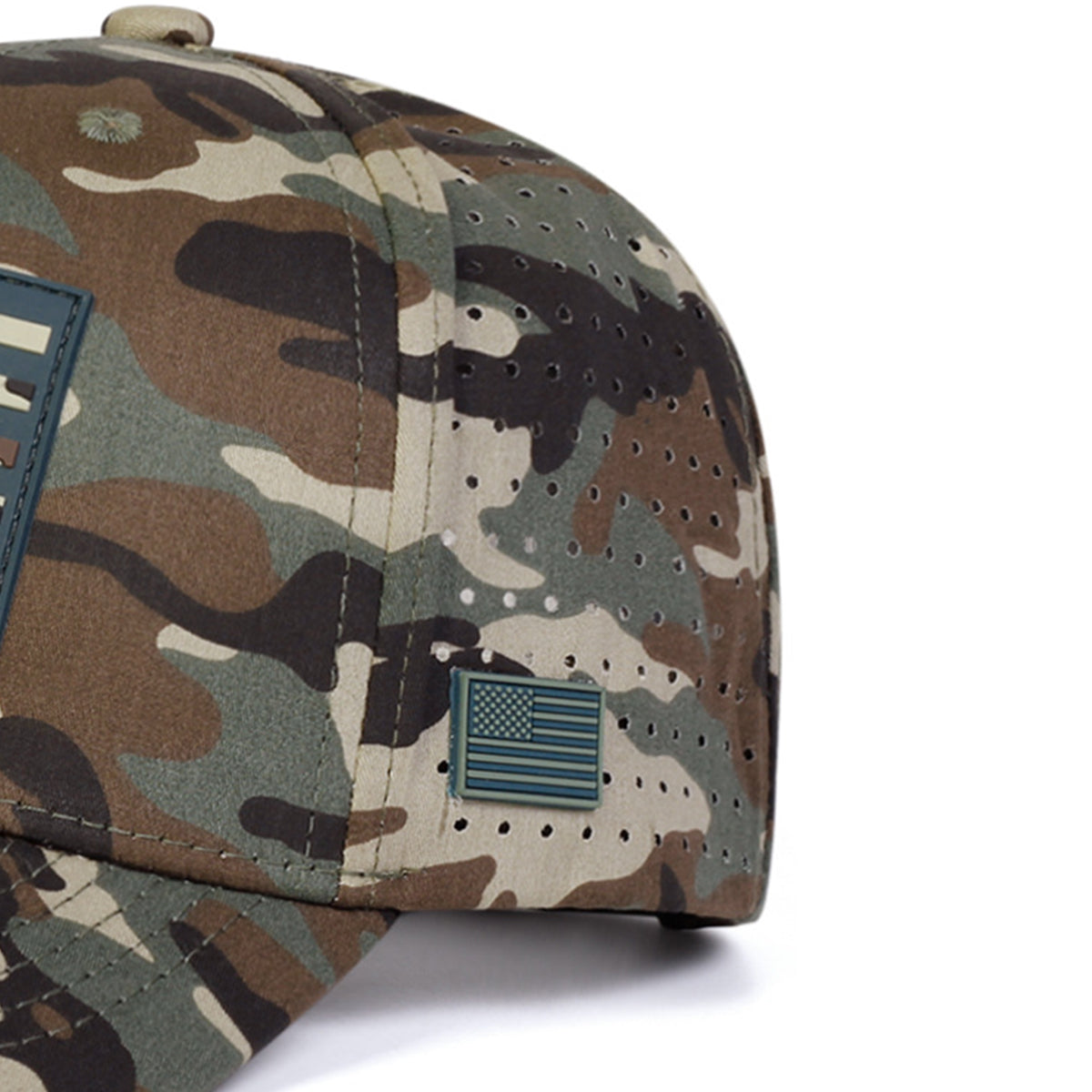 Genevieve Montclair | Black Flag Print Veterans Day Mesh Baseball Cap Unisex