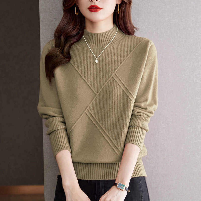 Mathilde Sorrento | Mock Neck Knit Sweater For Women