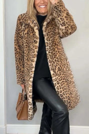 Josie Tarbury | Leopard Print Faux Fur Coat For Women