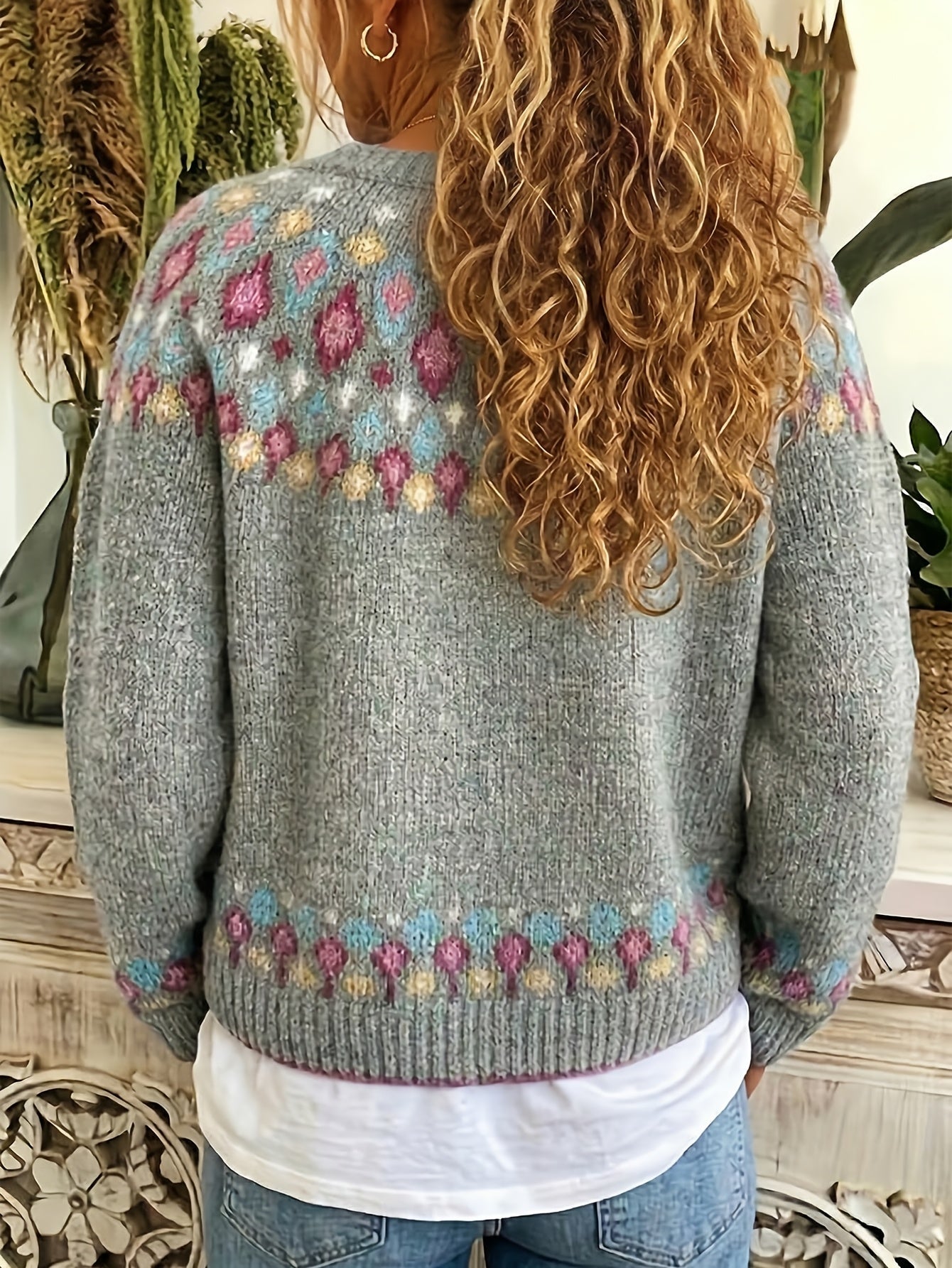 Adriana Lindqvist | Nordic Patterned Cardigan For Women