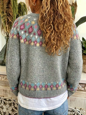 Adriana Lindqvist | Nordic Patterned Cardigan For Women