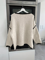 Colette Ravenna | Chunky Knit Sweater With Boat Neckline