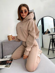 Rosalind Hartley | Knitted Fleece Two-Piece Lounge Set For Women