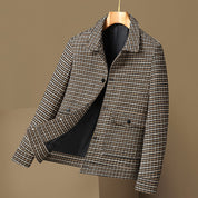 Ward Lingate | Houndstooth Button-Up Jacket For Men