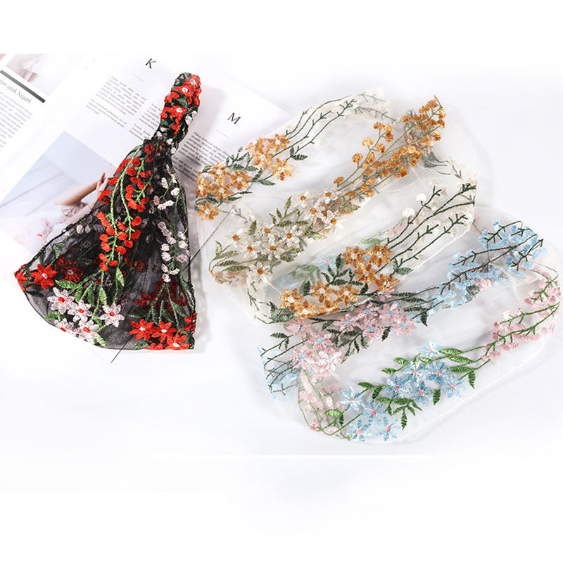 Floral Lace Headband Scarf