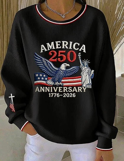 Adrienne Holloway | 250 Years of Freedom Patriotic Sweatshirt For Women
