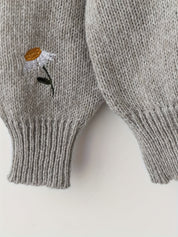 Beatrix Montclair | Daisy Embroidered Sweater With Long Sleeves For Women