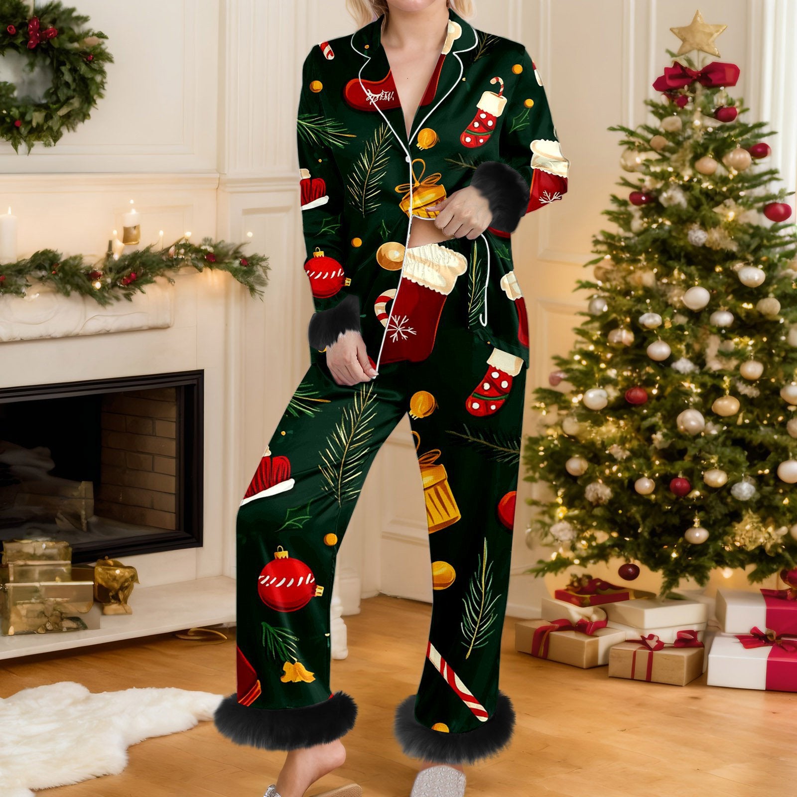 Cozy Yule | Snowman Print Christmas Pyjamas For Women