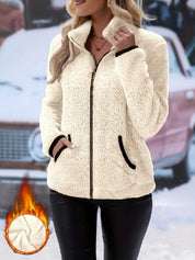 Nathalie Griswold | Plush Sherpa Zip-Up Jacket For Women