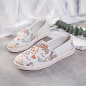 Genevieve Laurent | Aztec Print Canvas Espadrille Flats For Women