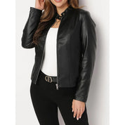 Gabrielle Montfort | Short Faux Leather Jacket For Women