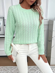 Simone Aldridge | Cable-Knit Round Neck Sweater For Women