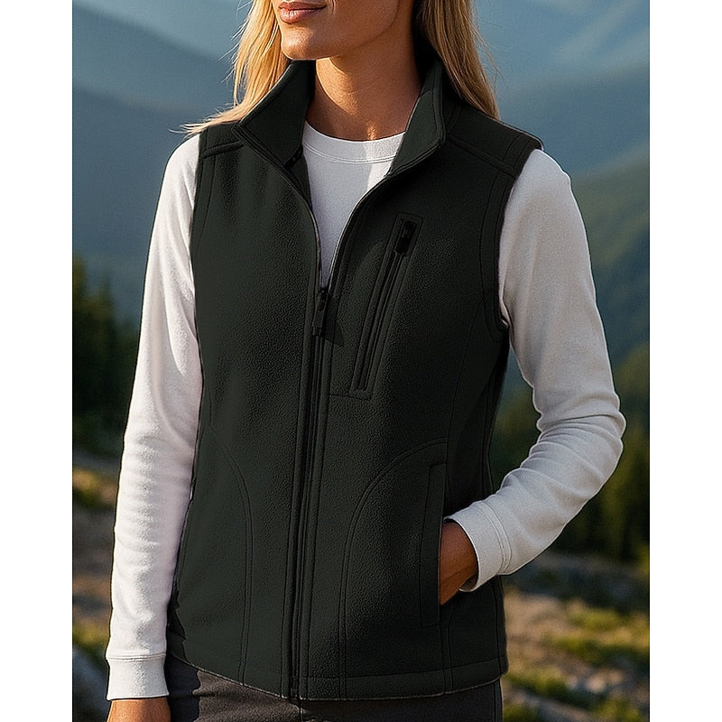 Margaux Sterling | Cozy Zip-Up Fleece Vest For Women