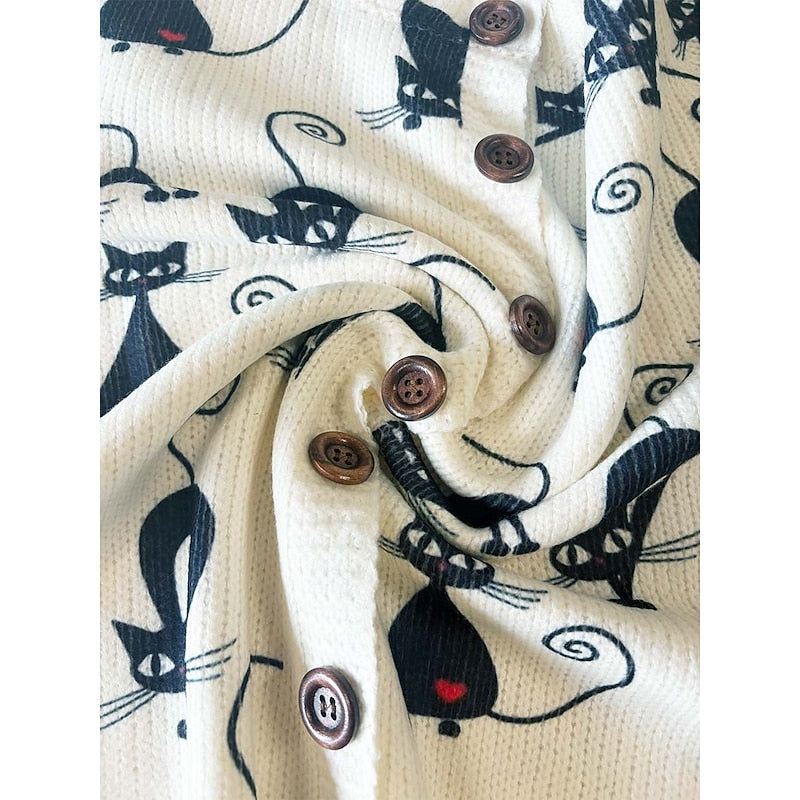 Renata Chastain | Botanical Print Cardigan With Button Front