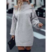 Josette Villard | Cold-Shoulder Turtleneck Sweater Dress For Women