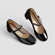 Lucinda Fairvale | Black Patent Mary Jane Block Heel