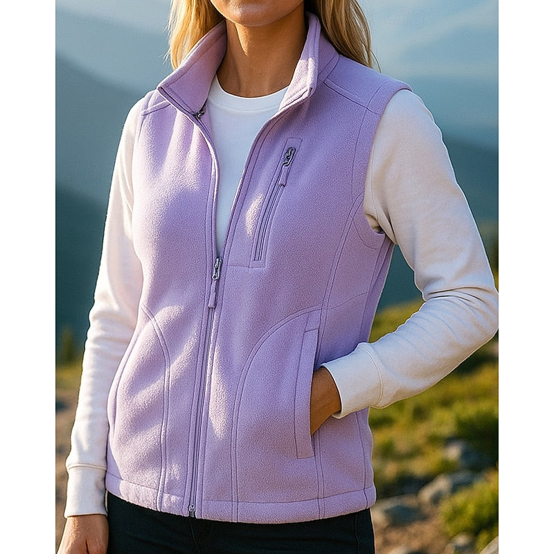 Margaux Sterling | Cozy Zip-Up Fleece Vest For Women
