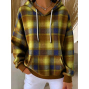 Margaux Delcourt | Checked Hoodie With Drawstring Hood For Women