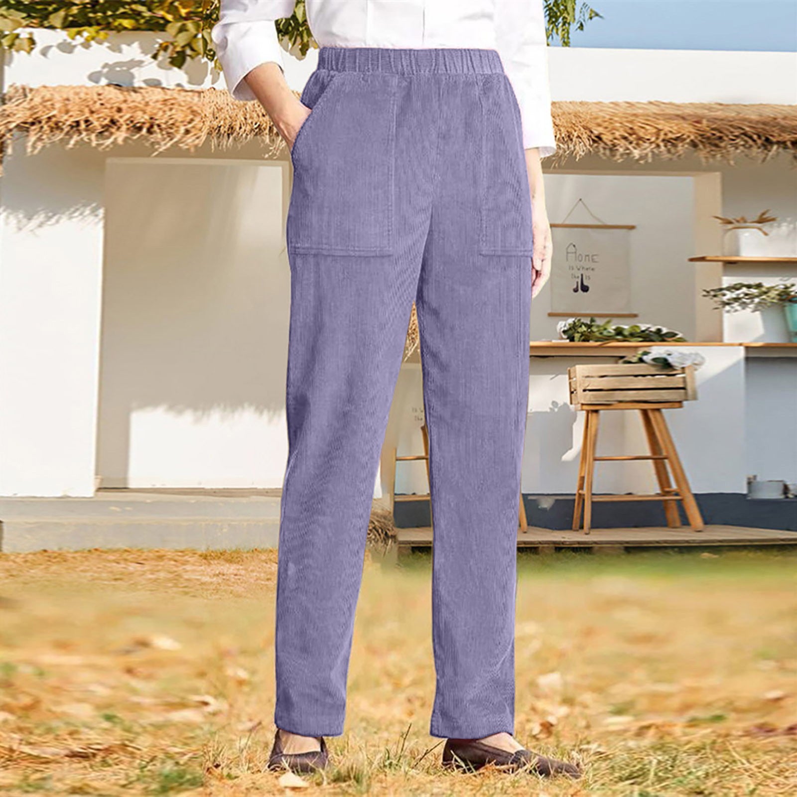 Vivienne Ashford | Corduroy Straight Leg Pants For Women