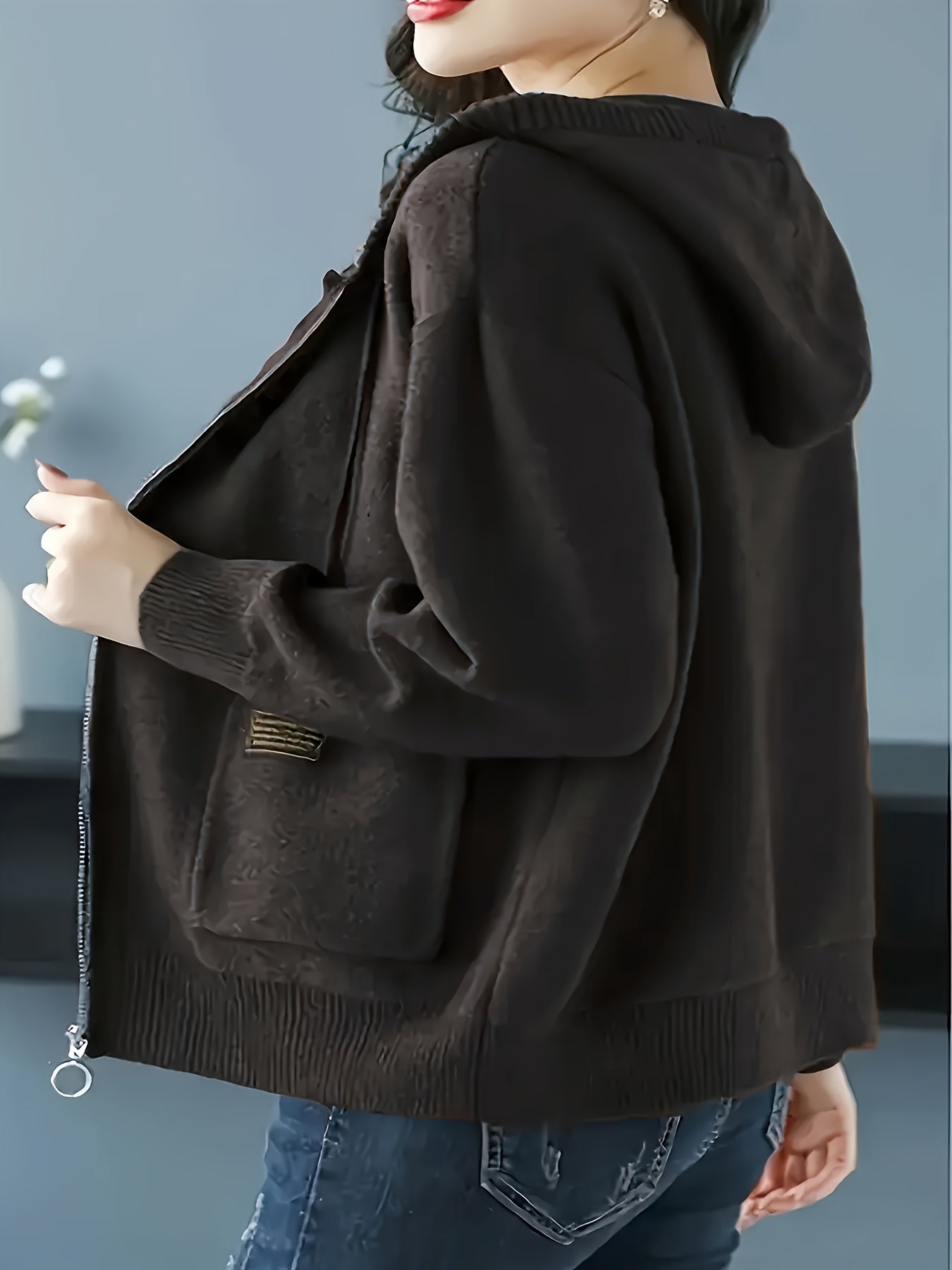 Marceline Dupraz | Cozy Zip-Up Hooded Sweater For Women