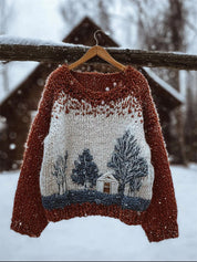 Odalys Ferrand | Halloween Cat Print Crew-Neck Sweater For Women