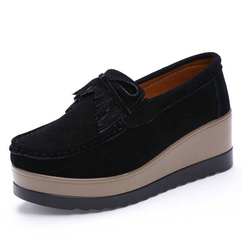 Beatrice Lombard | Tassel Bow Suede Loafers For Women