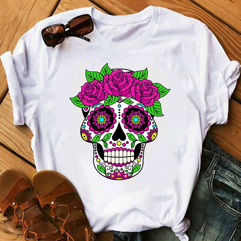 Bone Daddy | Crowned Skull Halloween T-Shirt For Women