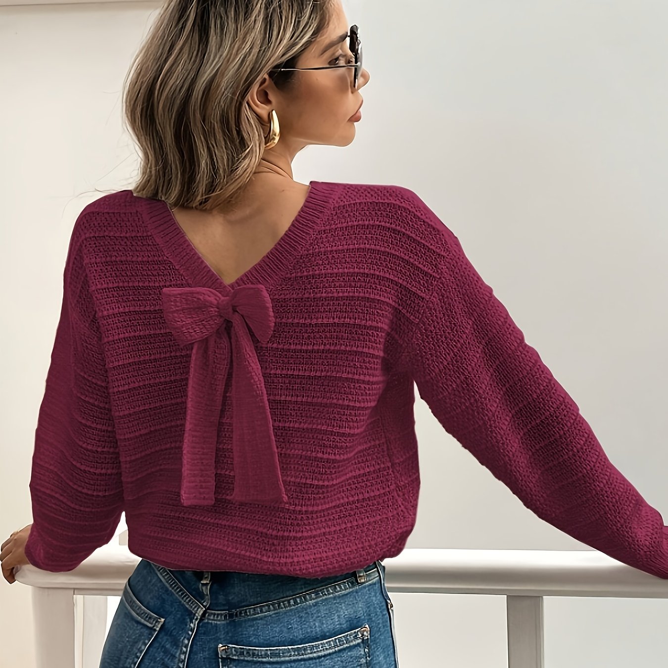 Adrienne Sorbier | Bow-Tie Knit Sweater For Women