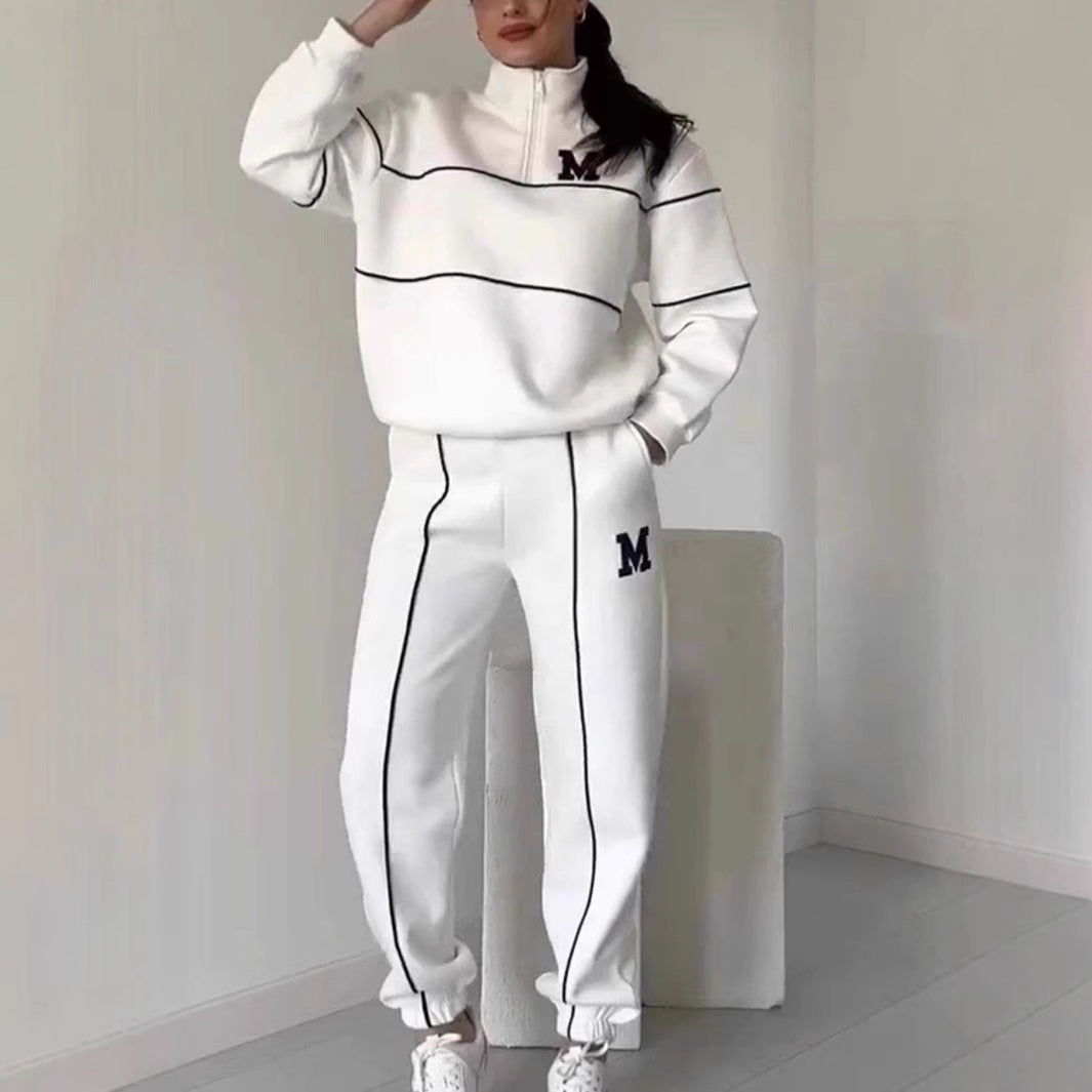 Vanessa Chambord | Half-Zip Lounge Sweatsuit Set For Women
