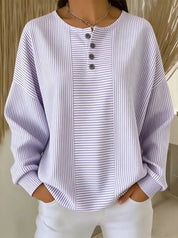 Genevieve Lacroix | Striped Long-Sleeve Blouse For Women