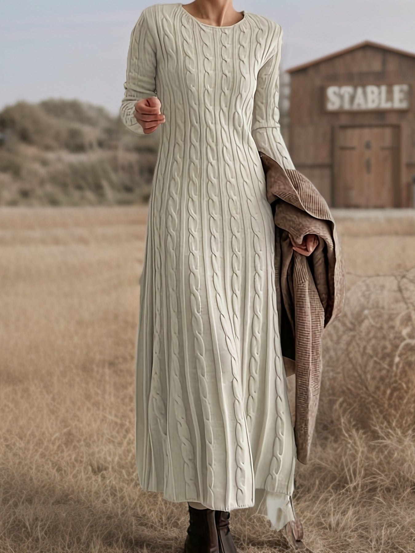 Lucinda Woodcroft | Cable-Knit Maxi Dress For Women