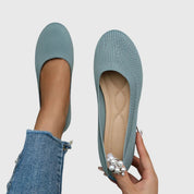 Sylvaine Portreaux | Black Knit Ballet Flats Anti-Slip