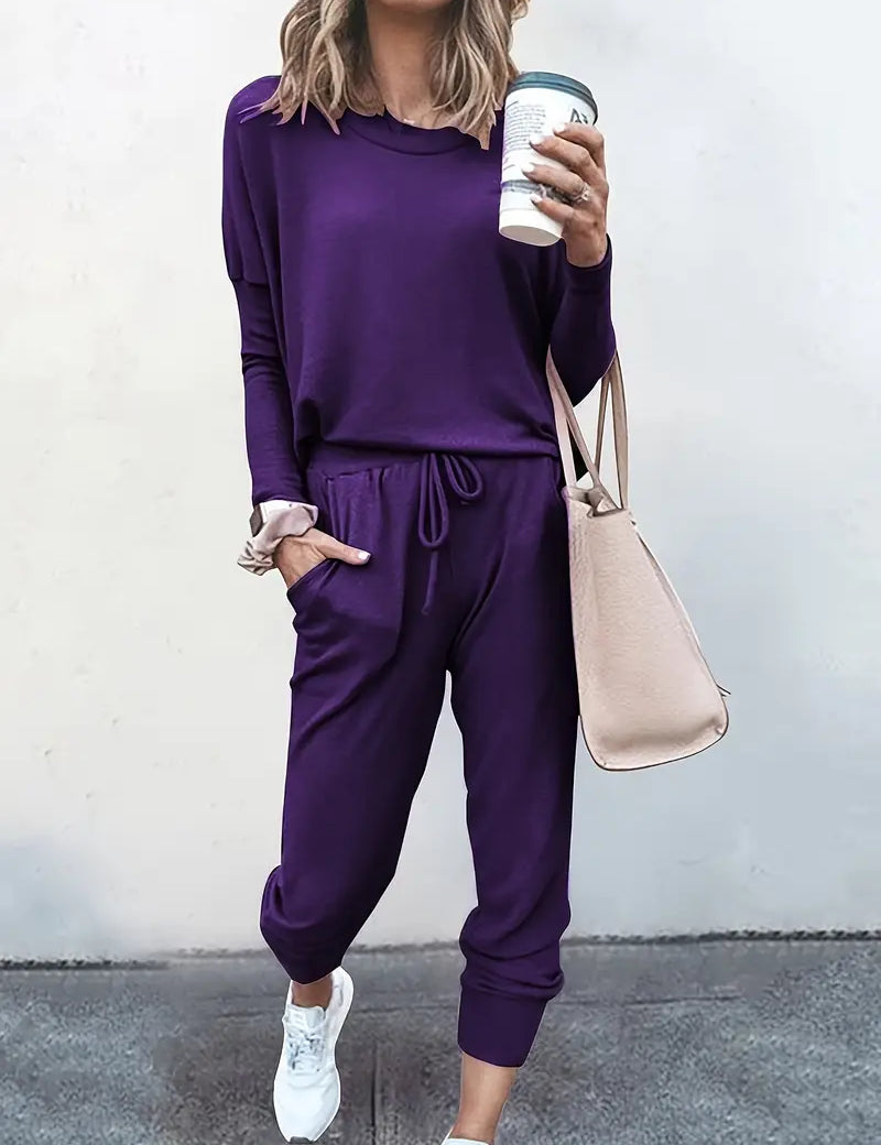 Seraphelle Beaumont | Pink Relaxed Jogger Two-Piece Lounge Set
