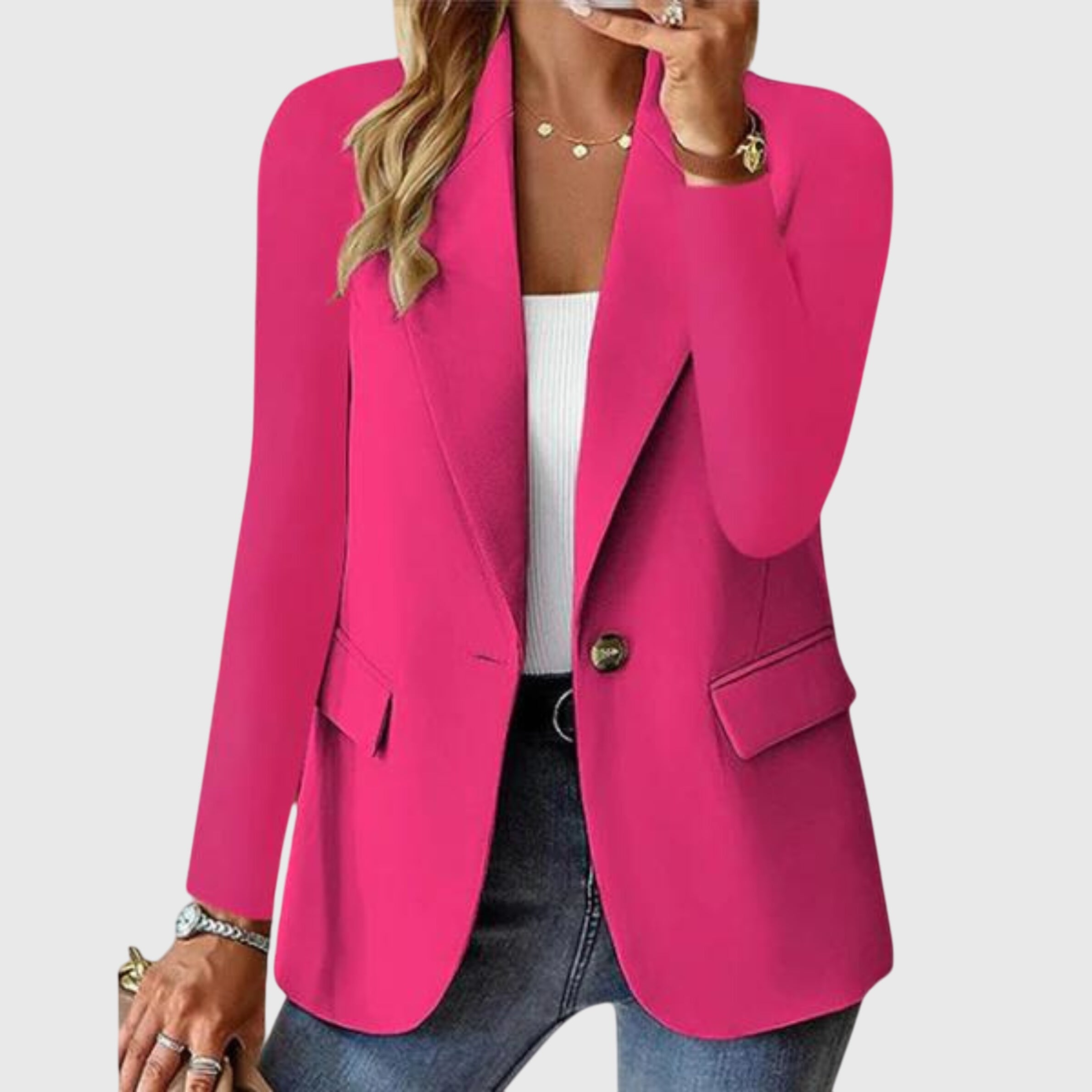 Arabella Winsford | Red Single-Button Blazer