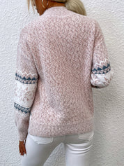 Solange Berthier | Cozy Snowflake Mock-Neck Sweater For Women
