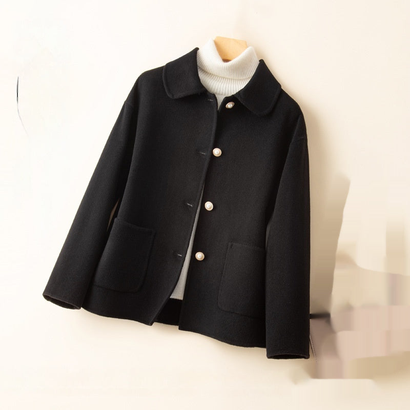 Tillie Morholt | Short Wool Coat With Peter Pan Collar For Women