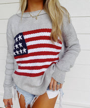 Daisy Collingwood | American Flag Knit Sweater For Women