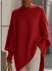 Margot Sinclair | Oversized Batwing Knit Pullover Sweater For Women