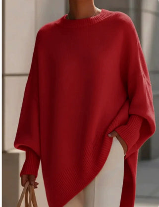 Margot Sinclair | Oversized Batwing Knit Pullover Sweater For Women