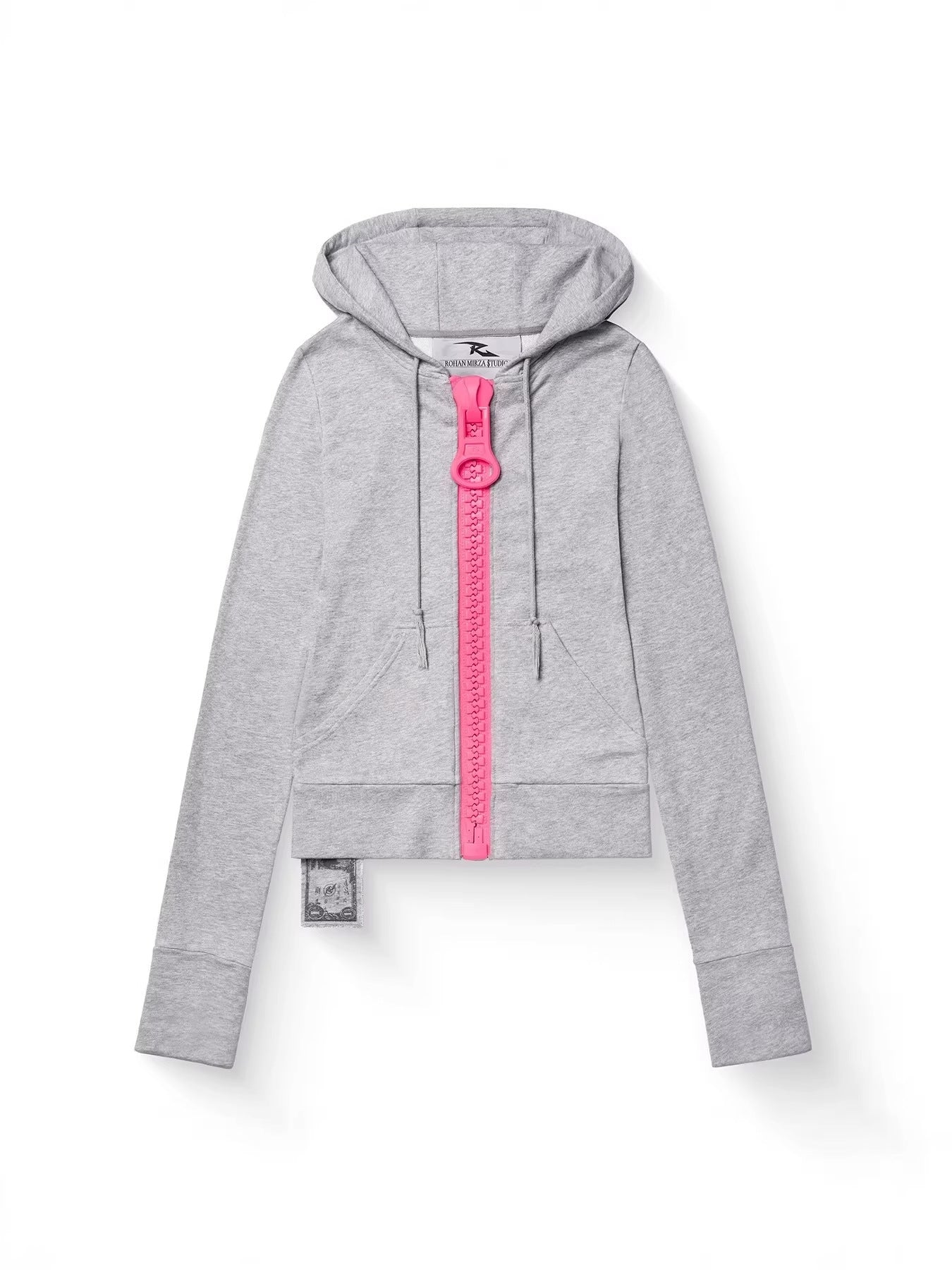 Marceline Auvray | Statement Zipper Hoodie With Thumbhole Cuffs For Women