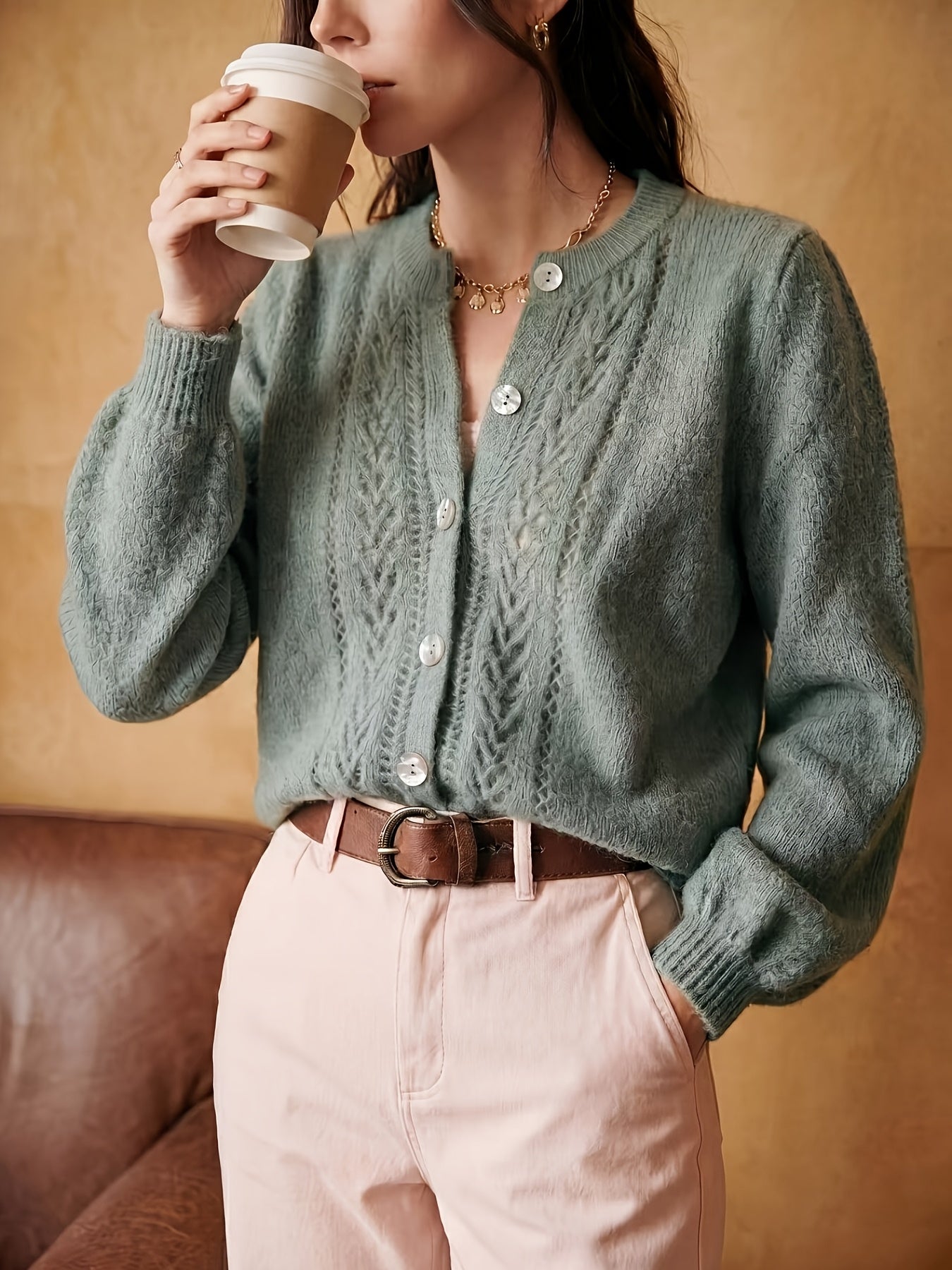 Renata Fontclair | Textured Round-Neck Sweater For Women